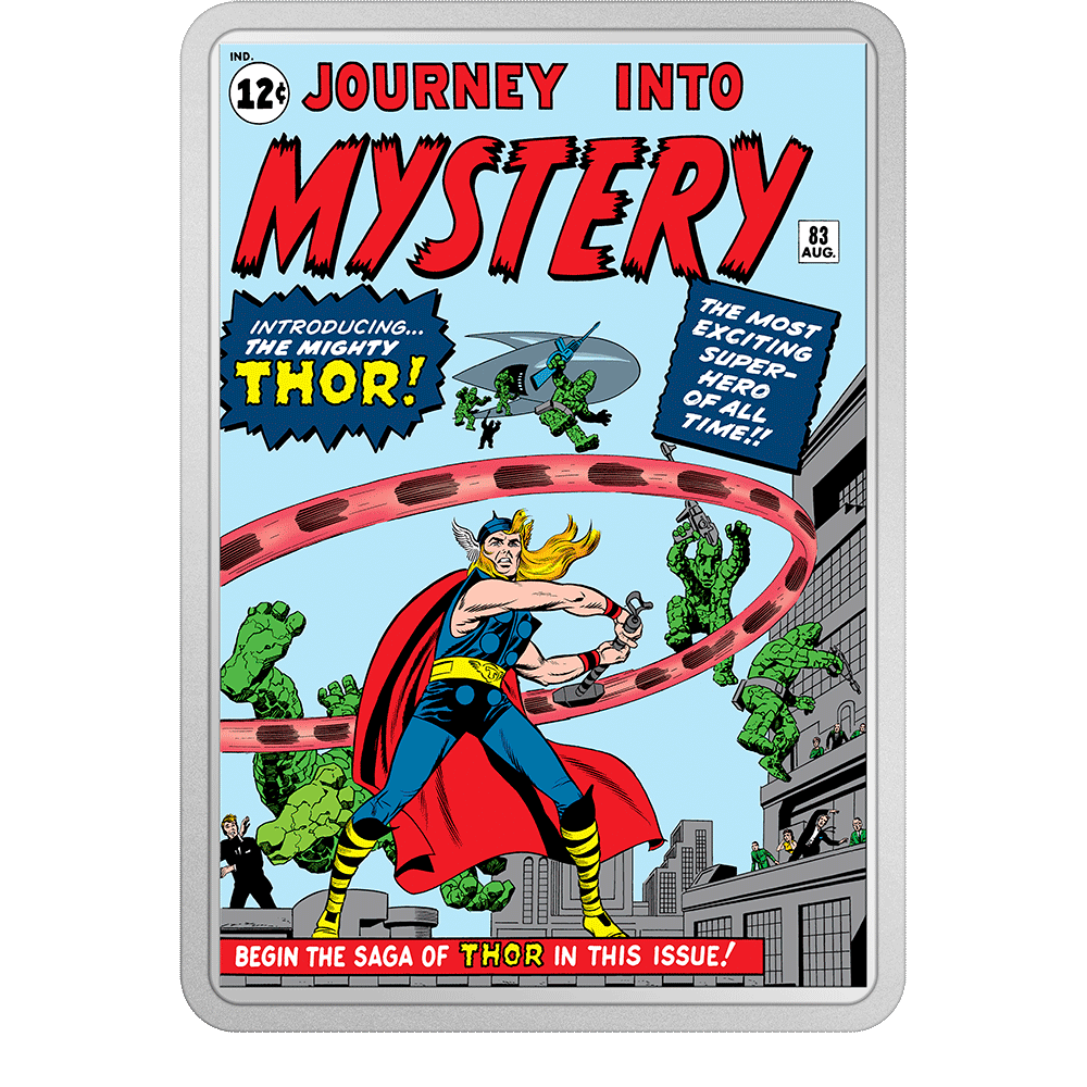 COMIX™ – Marvel Journey into Mystery #83 2oz Silver Coin flat view.