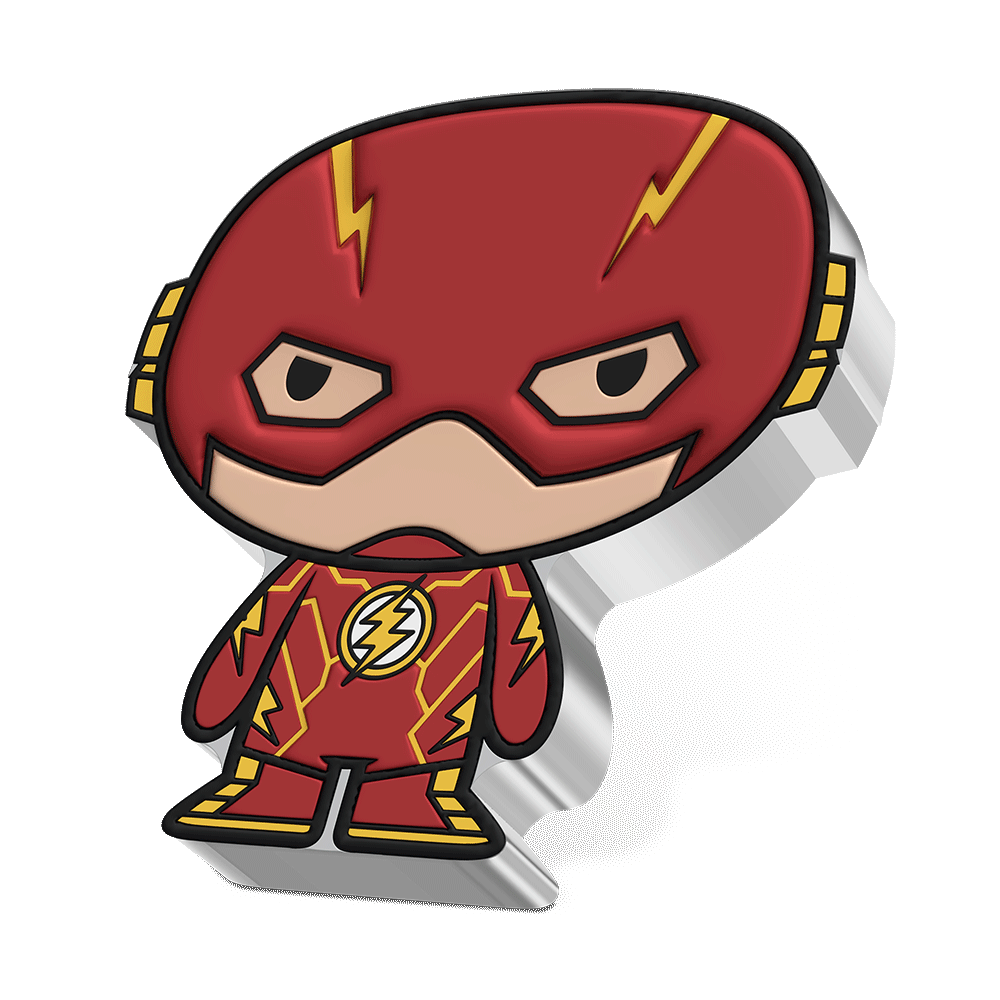 DC Comics - 2023 THE FLASH™ 1oz Silver Chibi® Coin with Smooth Edge Finish.