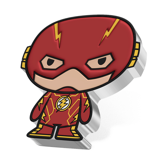 DC Comics - 2023 THE FLASH™ 1oz Silver Chibi® Coin with Smooth Edge Finish.