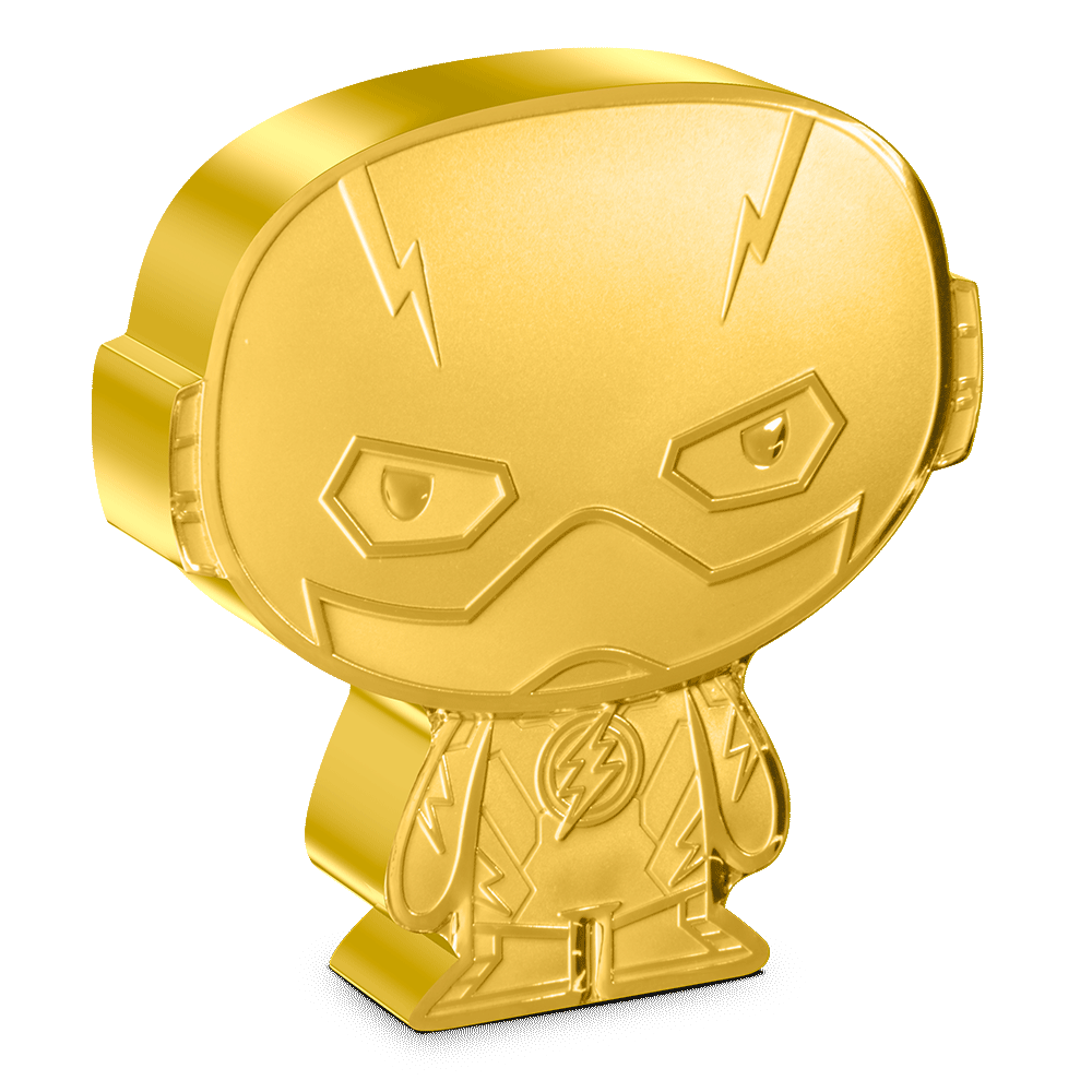 DC Comics - 2023 THE FLASH™ 1oz Silver Chibi® Coin Gilded Version - Includes a 1 in 10 Chance for a Bonus Gilded Version!