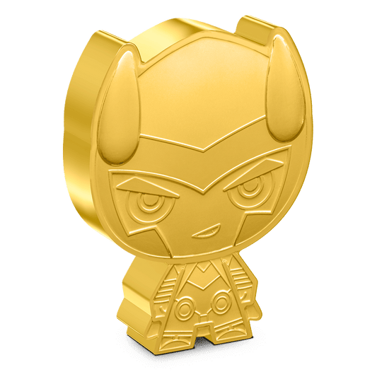 Marvel – Loki 1oz Silver Chibi® Coin Gilded Version - 10 Available for Every Chibi® Coin Release!