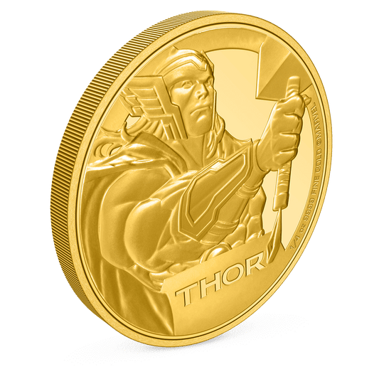 Marvel Thor™ 1/4oz Gold Coin with Milled Edge Finish.