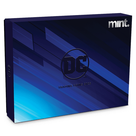 mint Trading Coins – DC Featuring Custom-Designed Outer Box With DC Imagery.