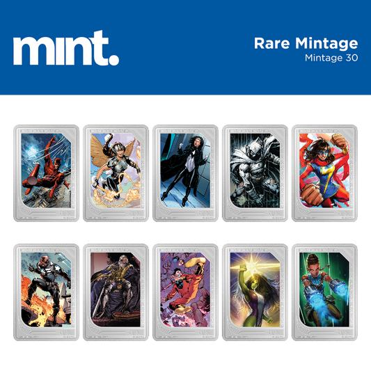 mint Trading Coins – Marvel - Rare Mintage 30. Daredevil, Jane Foster, Monica Rambeau, Moon Knight, Ms. Marvel, Nick Fury, Odin, Shang-Chi, She-Hulk, Shuri.