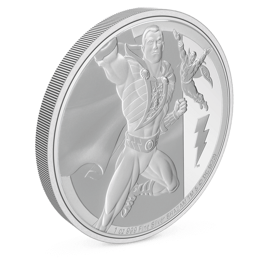 SHAZAM™ Classic 1oz Silver Coin with Milled Edge Finish.