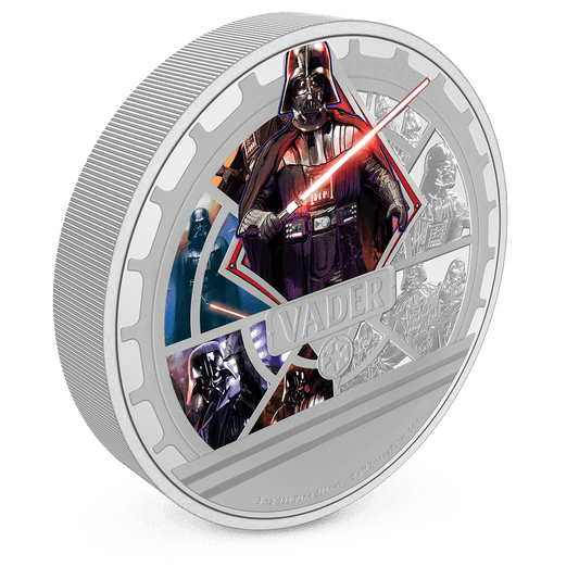 Star Wars™ Darth Vader™ 3oz Silver Coin with Milled Edge Finish.