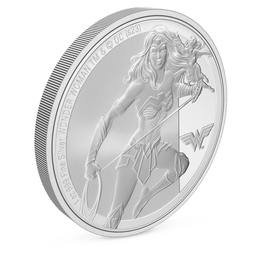 WONDER WOMAN™ Classic 1oz Silver Coin with Milled Edge Finish.