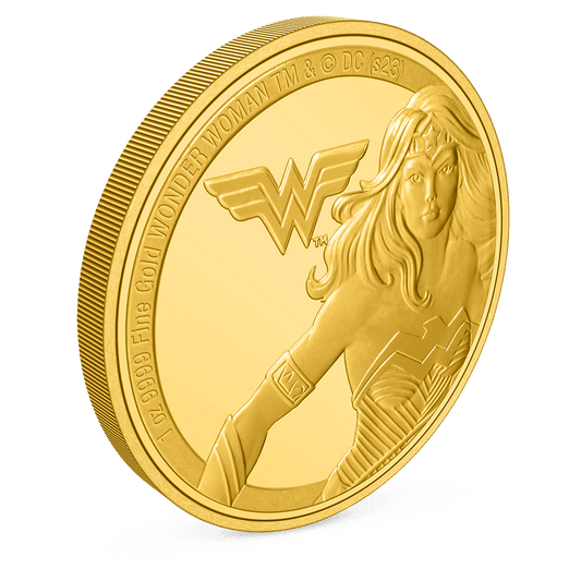 WONDER WOMAN™ Classic 1oz Gold Coin with Milled Edge Finish.