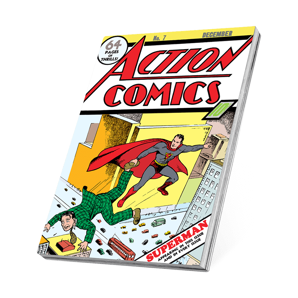 COMIX™ – Action Comics #7 1oz Silver Coin - Coloured Edge.