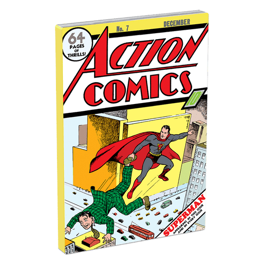 The coin is coloured on all sides, representing the 1938 comic cover, along with the spine and pages. Limited to 5,000 coins.