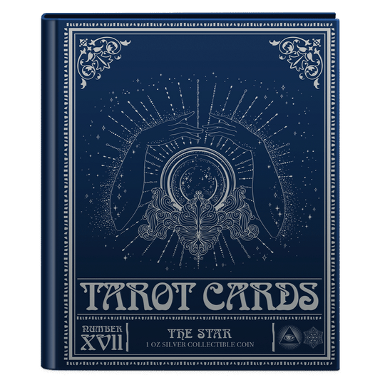 Tarot Cards – The Star 1oz Silver Coin Featuring Tarot-themed packaging,