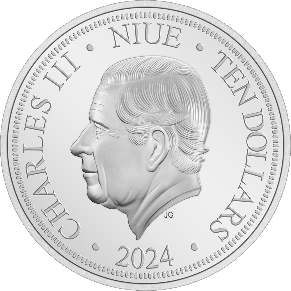 Jody Clark effigy of His Majesty King Charles III Obverse $10 2024.