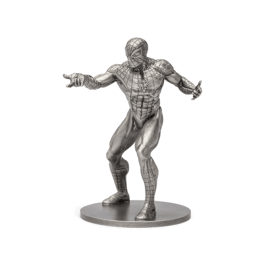 Our friendly neighbourhood Spider-Man, swings onto this pure silver Marvel miniature! The intricate detail is truly impressive from the web pattern on his iconic suit down to his classic hand gesture. Limited edition- only 1,000 casts in the world! - New Zealand Mint.