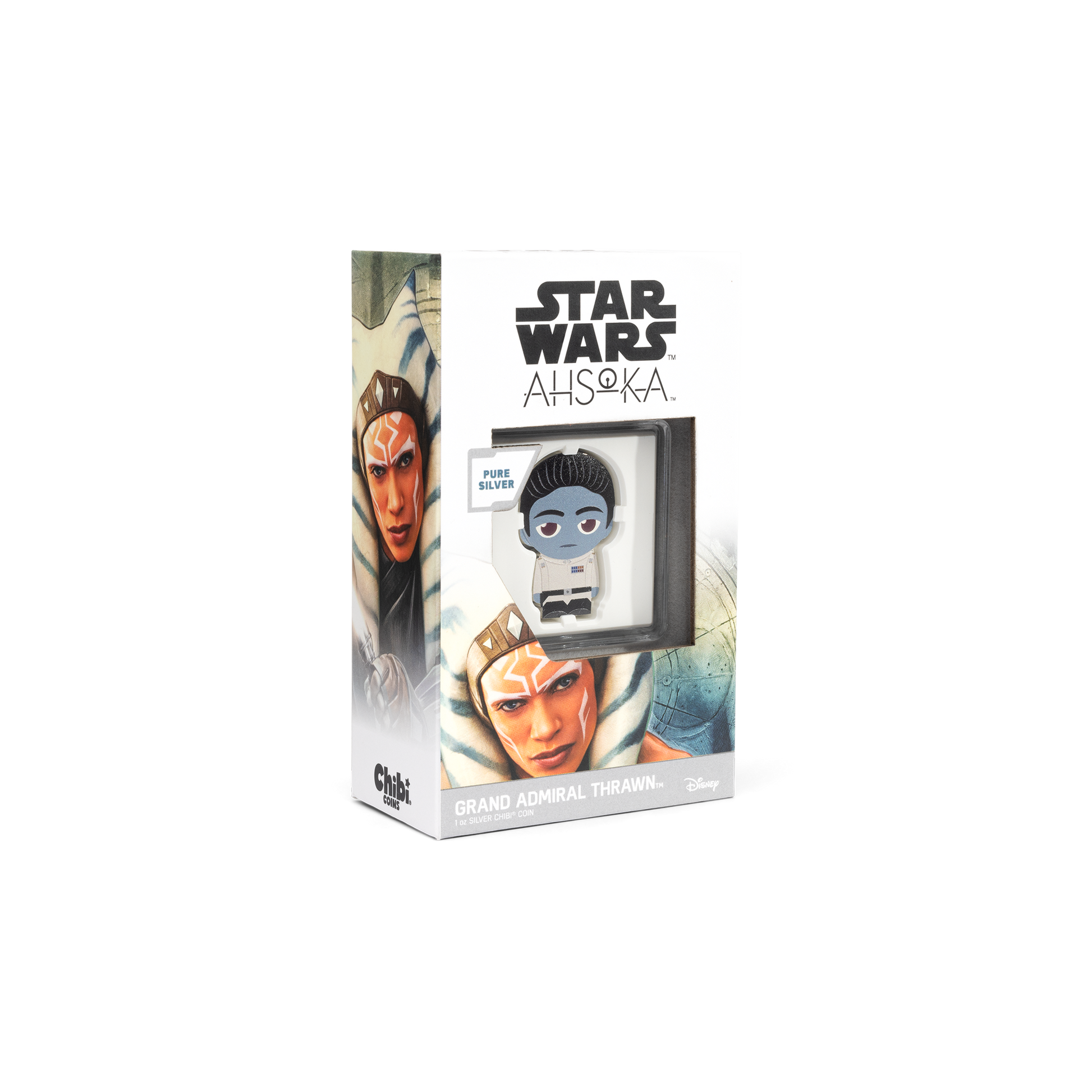 Limited mintage of just 2,000 with 200 gilded – a 1 in 10 chance to receive a gold-plated version! Resembles Grand Admiral Thrawn with his distinct blue skin and wearing his Imperial uniform, as seen in Star Wars: Ahsoka™. - New Zealand Mint