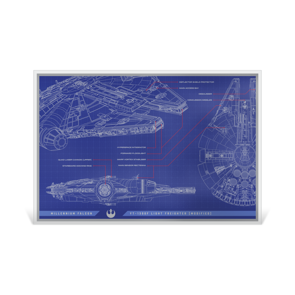 Star Wars™ Millennium Falcon™ Blueprint Foil