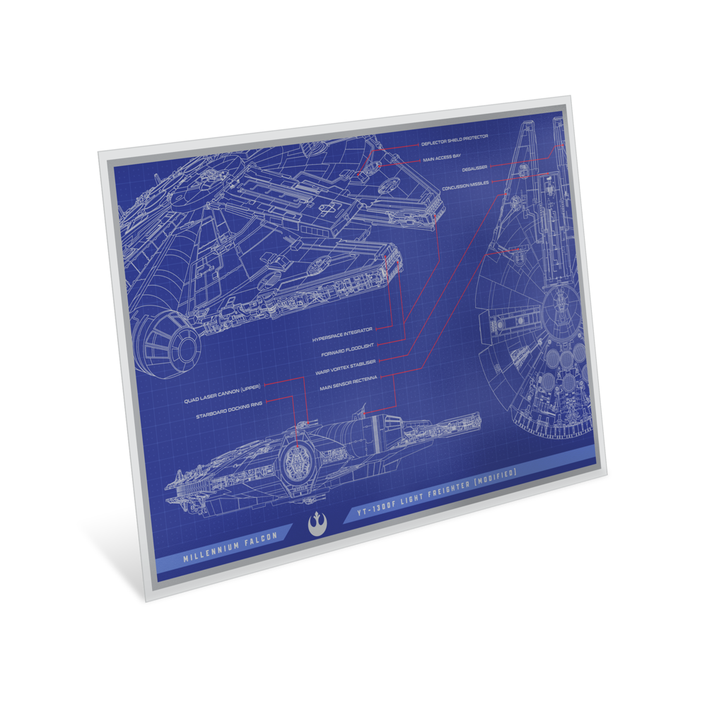 Star Wars™ Millennium Falcon™ Blueprint Foil