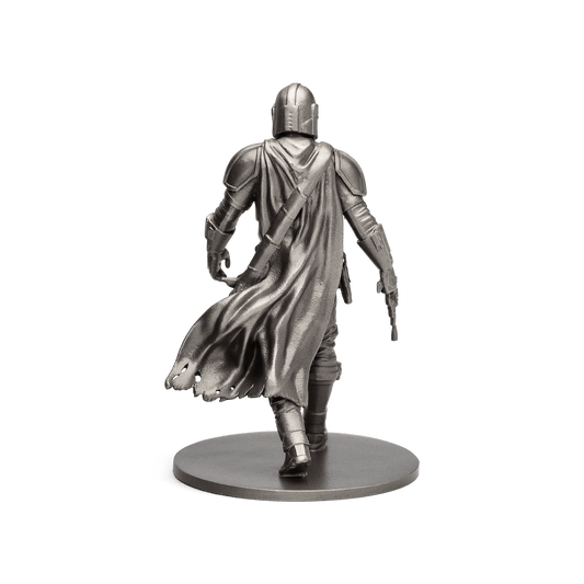 Capturing the essence of this enigmatic bounty hunter in a tangible masterpiece of silver, this miniature stands at a height of approximately 8cm. Only 1,000 casts are available worldwide.  - New Zealand Mint