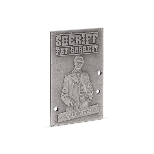 1oz of pure silver, this collectible coin pays homage to the legendary Sheriff and his fearless pursuit of justice. Features a detailed design with intricate relief, depicting Pat Garrett complete with artfully placed punched bullet holes. - New Zealand Mint