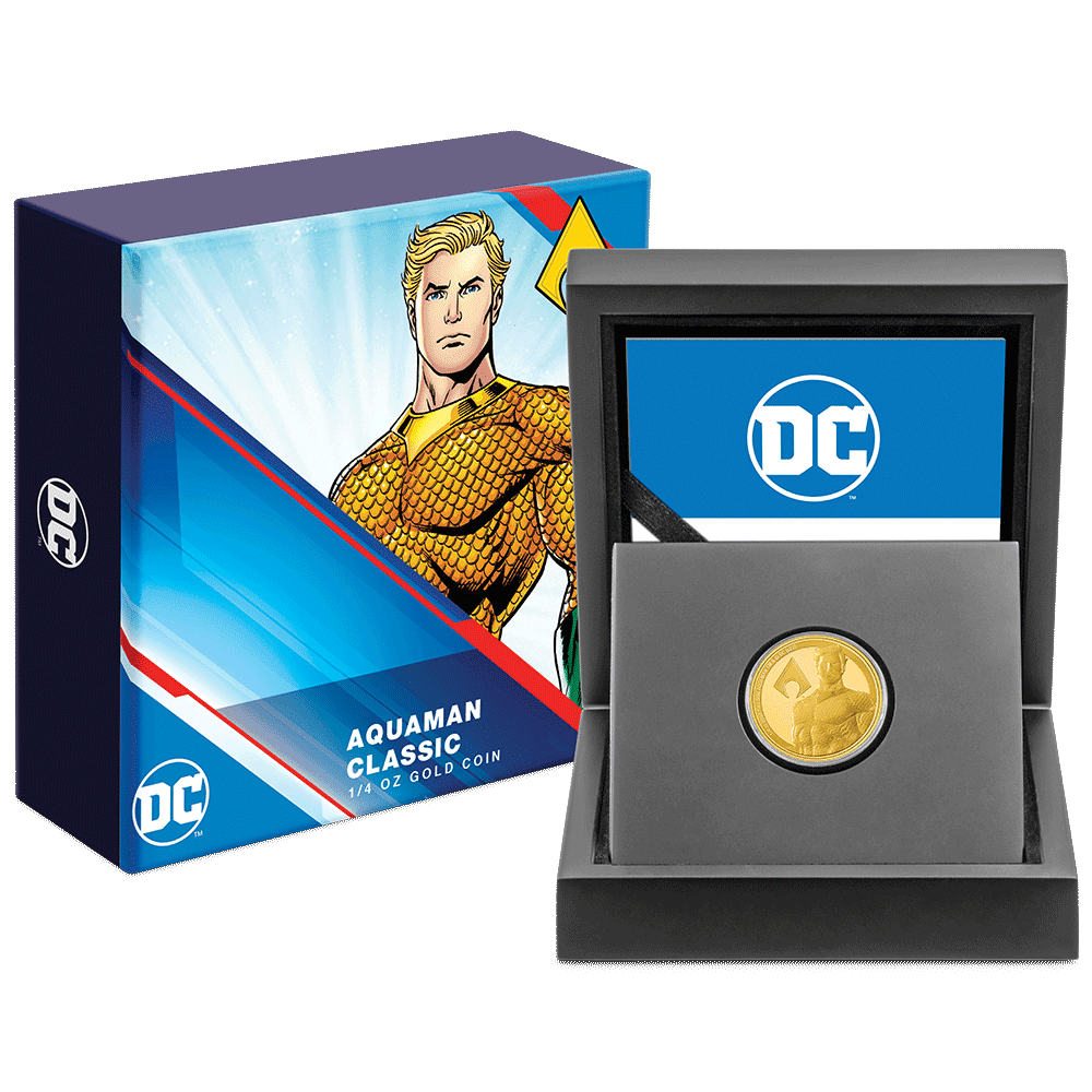 AQUAMAN™ Classic 1/4oz Gold Coin - New Zealand Mint