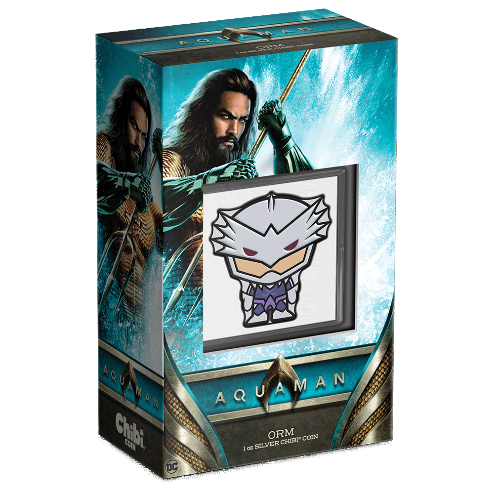 DC Comics - ORM™ 1oz Silver Chibi® Coin Featuring Custom-Designed Outer Box With Brand Imagery.