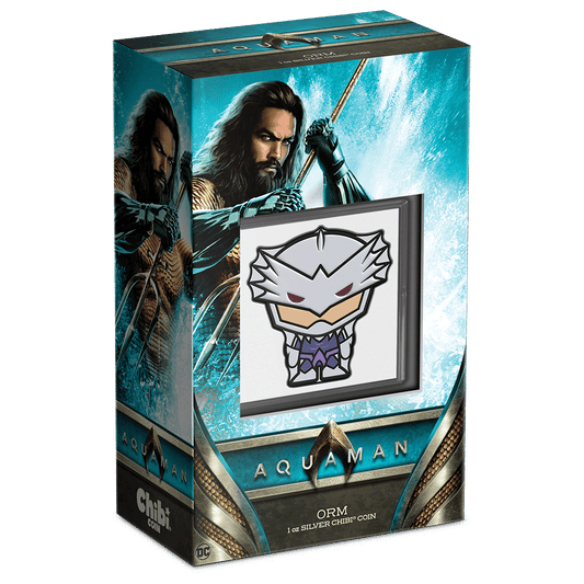 DC Comics - ORM™ 1oz Silver Chibi® Coin Featuring Custom-Designed Outer Box With Brand Imagery.