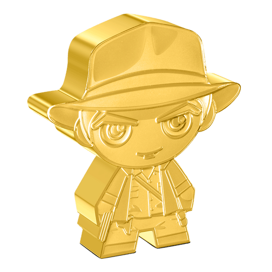 Indiana Jones 1oz Silver Chibi® Coin - Gilded Version.