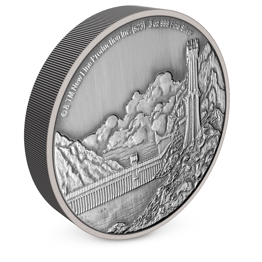 THE LORD OF THE RINGS™ - Mordor 3oz Silver Coin with Milled Edge Finish.