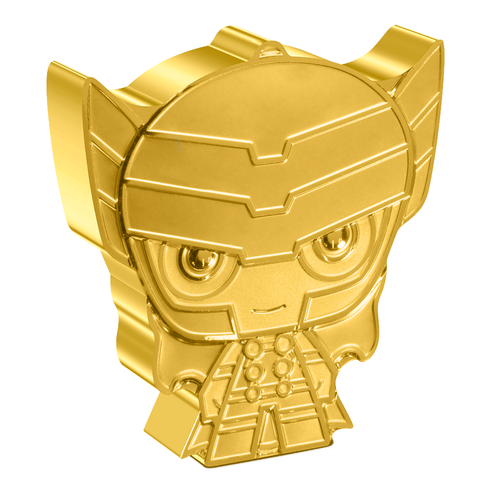 Marvel - Thor 1oz Silver Chibi® Coin - Gilded Version.